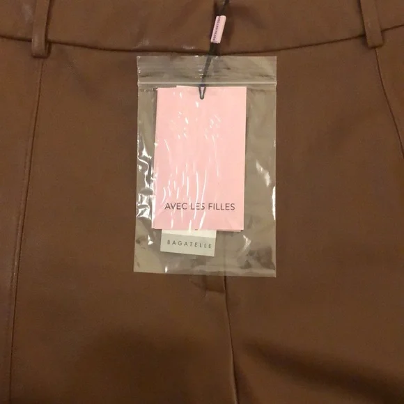 Anthropologie Davina Faux Leather Culottes- Alec Les Filles Sz. Lg - Picture 9 of 9